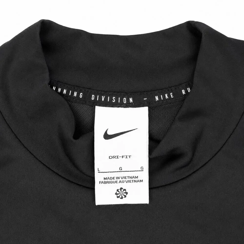 Nike Dri-FIT Run Division Long Sleeve Running Top Women’s Sz L Black DV7243-010